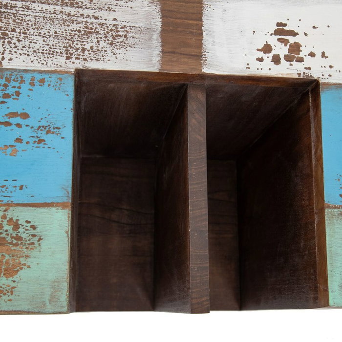 Ixia Escritorio Marrón-Azul Madera y Metal 140 x 35 x 77 cm