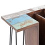 Ixia Escritorio Marrón-Azul Madera y Metal 140 x 35 x 77 cm