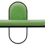 Ixia Banqueta de Terciopelo Verde Tejido-Metal