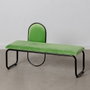 Ixia Banqueta de Terciopelo Verde Tejido-Metal