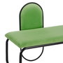 Ixia Banqueta de Terciopelo Verde Tejido-Metal