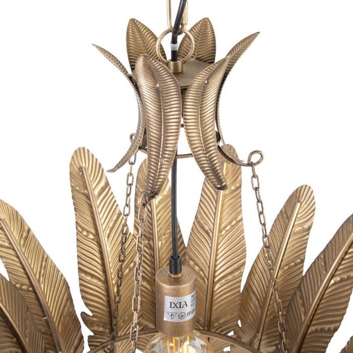 Ixia Lámpara de Techo Hojas Oro Metal