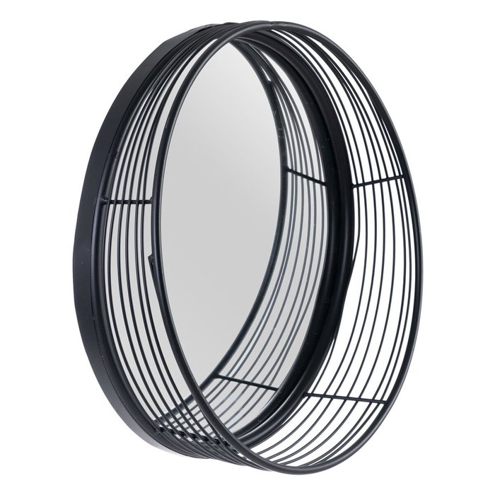 Ixia Espejo de Metal Negro Decoración 41 x 13 x 41 cm