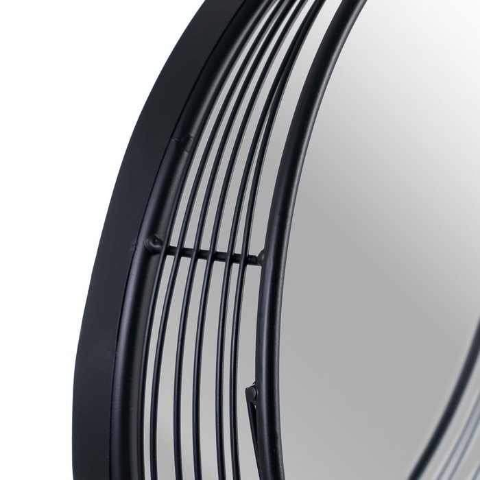 Espejo Negro Metal Decoración 41 X 13 X 41 cm