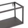 Ixia Macetero Estante Oro-Negro Metal 40 x 12 x 13,50 cm