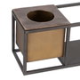 Ixia Macetero Estante Oro-Negro Metal 40 x 12 x 13,50 cm