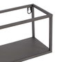 Macetero Estante Oro-Negro Metal 40 X 12 X 13,50 cm