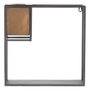 Ixia Macetero Estante Oro-negro Metal 36 x 12 x 36 cm