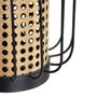 Ixia Portavelas Natural-Negro Metal 18,50 x 18,50 x 16,50 cm