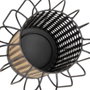 Ixia Portavelas Natural-Negro Metal 18,50 x 18,50 x 16,50 cm