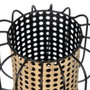 Ixia Portavelas Natural-Negro Metal 18,50 x 18,50 x 16,50 cm