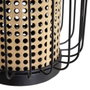 Ixia Portavelas Natural-Negro Metal 21,50 x 21,50 x 19 cm