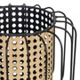 Ixia Portavelas Natural-Negro Metal 21,50 x 21,50 x 19 cm