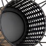 Portavelas Natural-Negro Metal 20 X 20 X 21 cm
