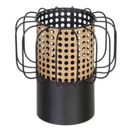 Ixia Portavelas Natural-negro Metal 20 x 20 x 21 cm