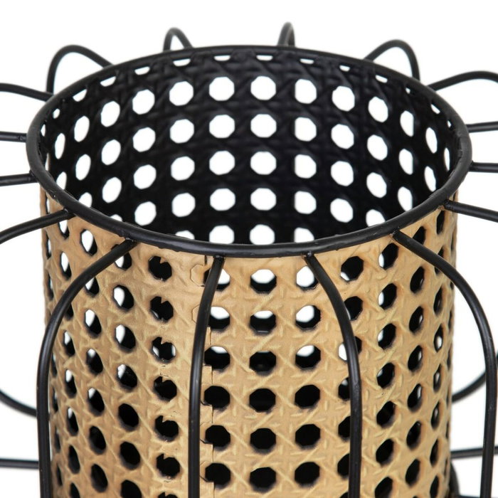 Ixia Portavelas Natural-negro Metal 20 x 20 x 21 cm