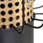 Ixia Portavelas Natural-negro Metal 20 x 20 x 21 cm