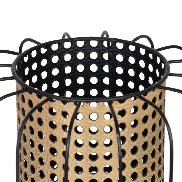 Ixia Portavelas Natural-negro de Hierro 23 x 23 x 28 cm
