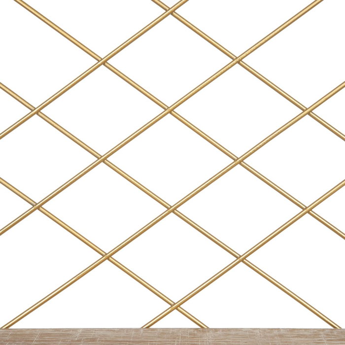Ixia Estante Natural-Oro de Metal y Madera 43 x 13 x 43 cm Ixia Estante Natural-Oro de Metal y Madera 43 x 13 x 43 cm