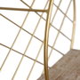 Ixia Estante Natural-Oro de Metal y Madera 43 x 13 x 43 cm