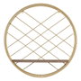 Ixia Estante Natural-Oro de Metal y Madera 43 x 13 x 43 cm