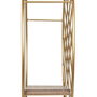 Ixia Estante Natural-Oro de Metal y Madera 43 x 13 x 43 cm