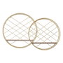 Ixia Estante Natural-Oro de Metal y Madera 43 x 13 x 43 cm