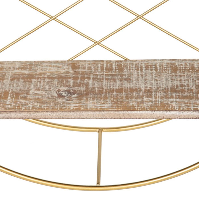 Ixia Estante Natural-Oro Metal y Madera 51 x 14 x 51 cm Ixia Estante Natural-Oro Metal y Madera 51 x 14 x 51 cm