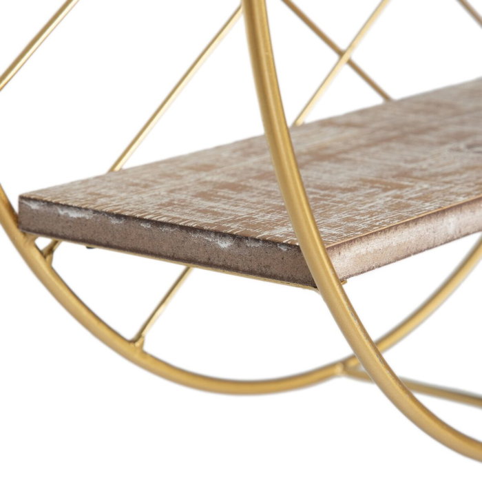 Ixia Estante Natural-Oro Metal y Madera 51 x 14 x 51 cm Ixia Estante Natural-Oro Metal y Madera 51 x 14 x 51 cm