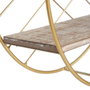 Ixia Estante Natural-Oro Metal y Madera 51 x 14 x 51 cm