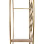 Estante 51 x 14 x 51 cm Natural Dorado Metal Madera