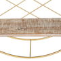 Estante 51 x 14 x 51 cm Natural Dorado Metal Madera