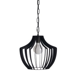 Ixia Lámpara de Techo Negra de Metal 35 x 35 x 31 cm