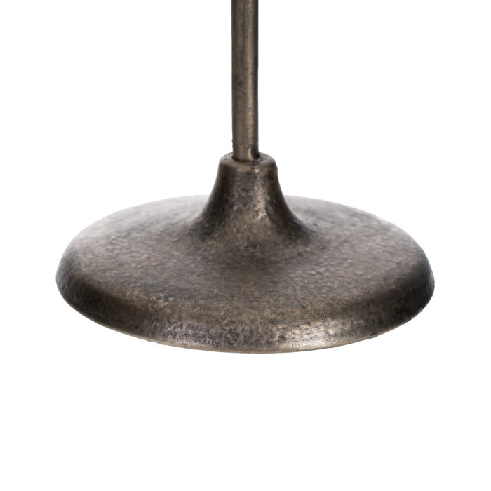 Portavelas Plata Metal-Cristal 32,50 X 14,30 X 49,50 cm Portavelas Plata Metal-Cristal 32,50 X 14,30 X 49,50 cm