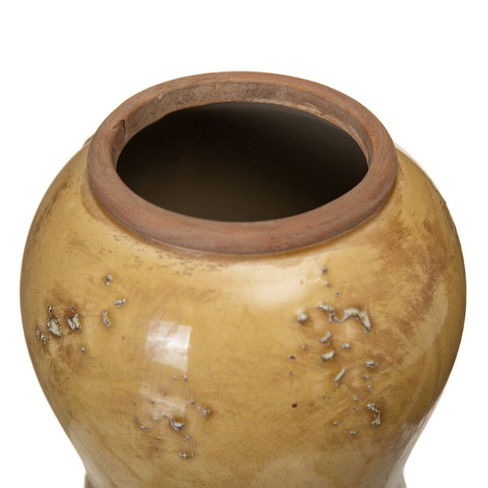 Ixia Jarrón Decorativo de Cerámica Mostaza 14,50 x 14,50 x 21,50 cm Ixia Jarrón Decorativo de Cerámica Mostaza 14,50 x 14,50 x 21,50 cm