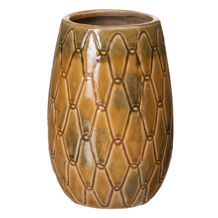 Ixia Jarrón Mostaza Cerámica Decoración 15 x 15 x 22,50 cm Ixia Jarrón Mostaza Cerámica Decoración 15 x 15 x 22,50 cm