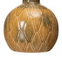 Jarrón Mostaza Cerámica Decoración 17,50 X 17,50 X 18 cm