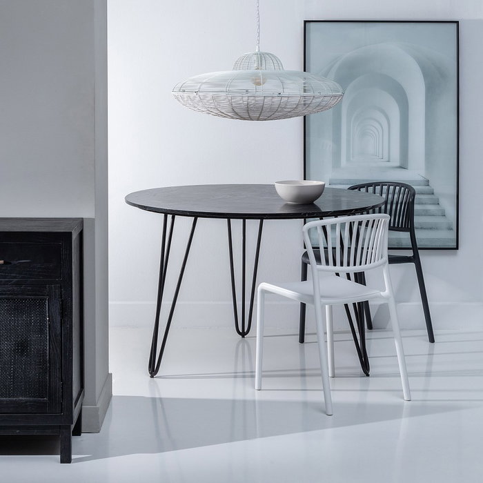 Lámpara Techo Blanco Metal Iluminación 80 X 80 cm