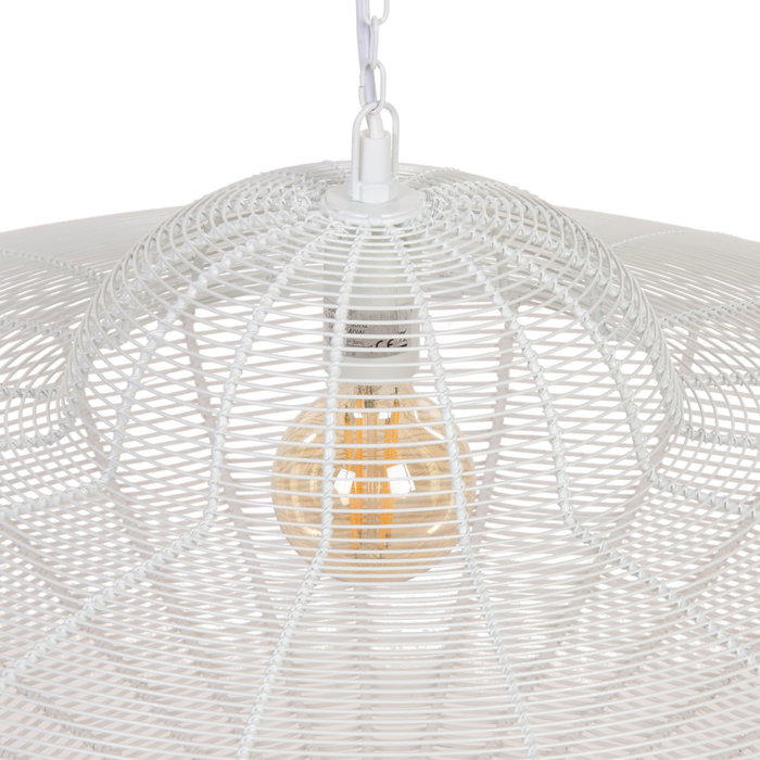 Lámpara Techo Blanco Metal Iluminación 80 X 80 cm