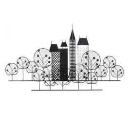 Ixia Mural de Pared New York Negro Metal 106 x 4 x 56 cm