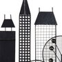 Mural Pared New York Negro Metal 106 X 4 X 56 cm