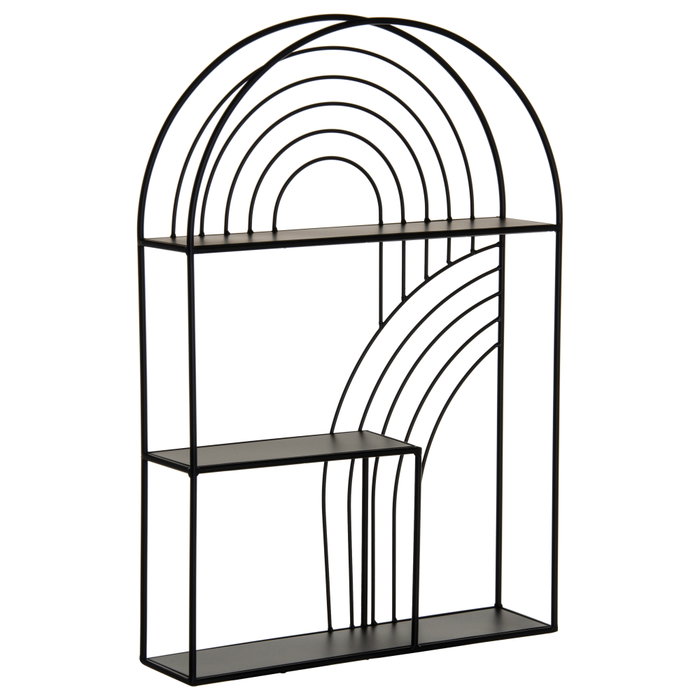 Estantería Negro Metal Decoración 51 X 13 X 76,50 cm