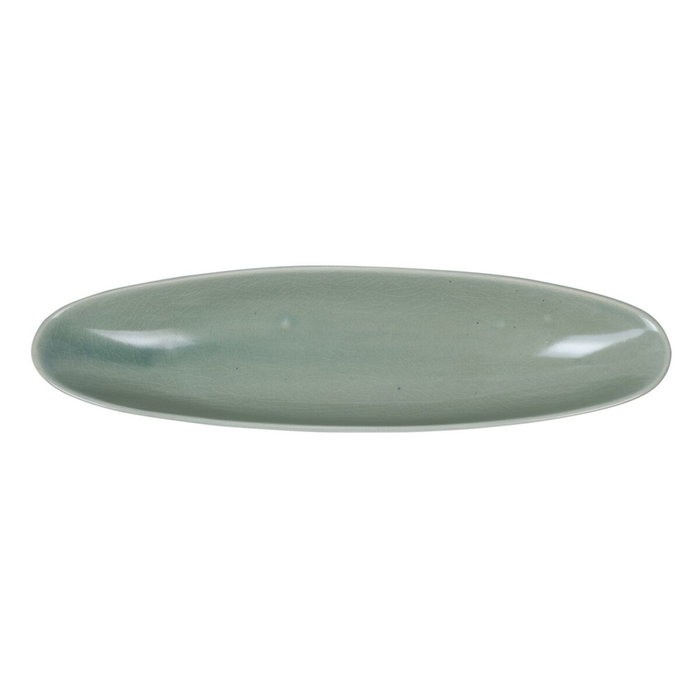 Ixia Centro de mesa azul de cerámica 39,50 x 10,50 x 5 cm