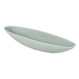 Ixia Centro de mesa azul de cerámica 39,50 x 10,50 x 5 cm