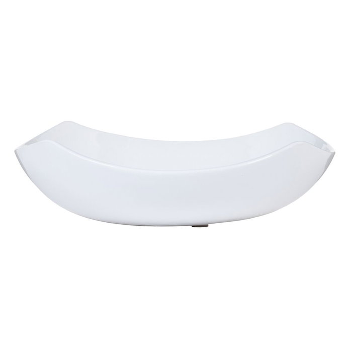 Ixia Centro de Mesa Blanco de Cerámica 29,50 x 29,50 x 8 cm