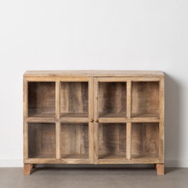 Ixia Vitrina Blanco Rosado en Madera de Mango