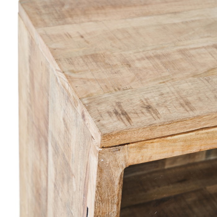 Ixia Vitrina Blanco Rosado en Madera de Mango