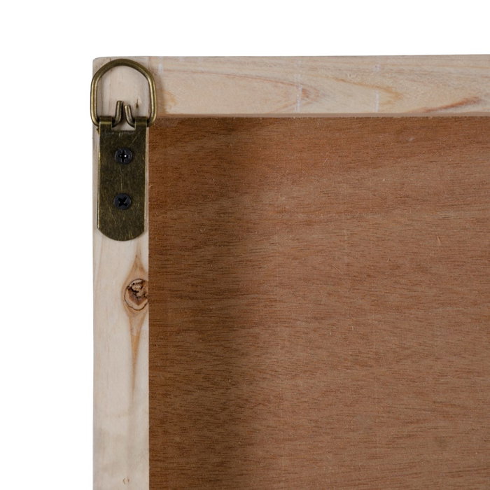 S/2 Mural Pared Abstracto Blanco Resina 135 X 3,50 X 90 cm