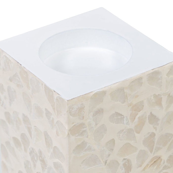 Ixia Portavelas Beige Nácar-MDF Decoración 10,50 x 10,50 x 21 cm