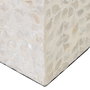 Portavelas Beige Nácar-Mdf Decoración 10,50 X 10,50 X 21 cm
